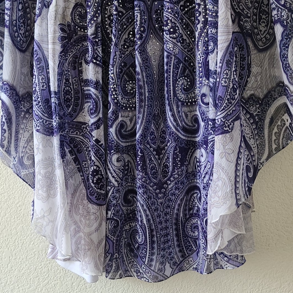 Embellished Flutter Layered Top - image 3